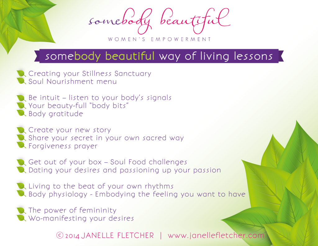 poster 14 lessons of somebody beautiful retreat